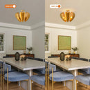Elvira Farmhouse Gold Hexagonal Ceiling Light