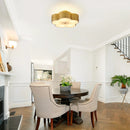 20 Inch Joyce 5-Light Vintage Golden Semi-Flush Mount Ceiling Light