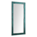 Farmhouse Blue Rectangle Wood Distressed Floor Mirror