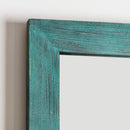 Farmhouse Blue Rectangle Wood Distressed Floor Mirror