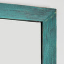 Farmhouse Blue Rectangle Wood Distressed Floor Mirror