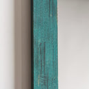Farmhouse Blue Rectangle Wood Distressed Floor Mirror