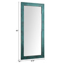 Farmhouse Blue Rectangle Wood Distressed Floor Mirror