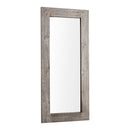 Farmhouse Style Rectangle Wood Distressed Brown Floor Mirror