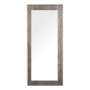 Farmhouse Style Rectangle Wood Distressed Brown Floor Mirror
