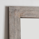 Farmhouse Style Rectangle Wood Distressed Brown Floor Mirror