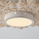 22 Inch White Modern Sunburst Flush Mount LED Lighting