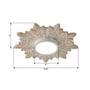 22 Inch White Modern Sunburst Flush Mount LED Lighting
