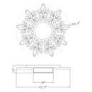 22 Inch White Modern Sunburst Flush Mount LED Lighting