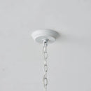 20 Inch Borg 5-Light White Wooden Chandelier