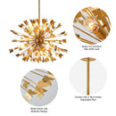 35 Inch Lydia 14-Light Golden Chandelier