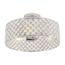 15 Inch 3-Light Modern Chrome Semi-Flush Mount Ceiling Lighting