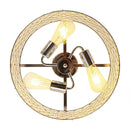 15 Inch 3-Light Modern Chrome Semi-Flush Mount Ceiling Lighting