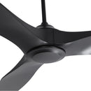 100 Inch Simon Black IP44 Outdoor Downrod Mount Ceiling Fan with Remote Control