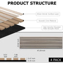4-Piece Pack Veneer Sound Acoustic Wood Wall Panels