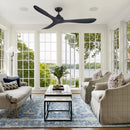 56" Industrial DC Motor Downrod Mount Reversible Ceiling Fan with Remote Control