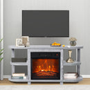 Decorative Modern 48" TV Stand with 18" Insert Electric Fireplace