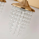 Modern 3-Light Golden Wall Lighting with Crystal