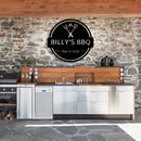 Personalized Backyard BBQ Sign Metal Wall Art – Custom Outdoor Patio Decor