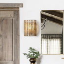 1-Light Modern Wooden Beads Wall Sconce Lighting