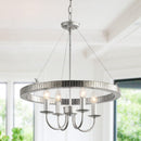 4-Light Iron Modern Island Pendant Lighting with Acrylic Lens