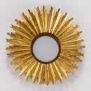 Golden Sunburst 2 Light Flush Mount Lighting