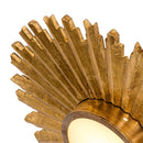 Golden Sunburst 2 Light Flush Mount Lighting