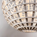 6-Light Vintage And Farmhouse Globe Pendant Light In White