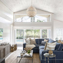 6-Light Vintage And Farmhouse Globe Pendant Light In White