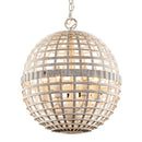 6-Light Vintage And Farmhouse Globe Pendant Light In White