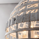 6-Light Vintage And Farmhouse Globe Pendant Light In White