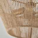 Farmhouse 2-Light Flush Mount Lighting with Rattan Rope