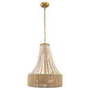 4-Light Golden Bohemian Dry Rated Chandelier