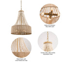 4-Light Golden Bohemian Dry Rated Chandelier