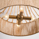 4-Light Golden Bohemian Dry Rated Chandelier