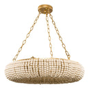 Farmhouse 6-Light Antique Golden Flush Mount Lighting