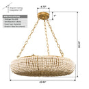 Farmhouse 6-Light Antique Golden Flush Mount Lighting