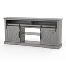 68" Farmhouse TV Stand with Double Sliding Barn Doors for Living Room