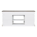 68" Farmhouse TV Stand with Double Sliding Barn Doors for Living Room