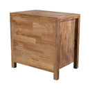 Rustic Solid Wood Farmhouse Brown 2-Drawer Nightstand