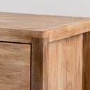 Rustic Solid Wood Farmhouse Brown 2-Drawer Nightstand