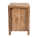 Rustic Solid Wood Farmhouse Brown 2-Drawer Nightstand