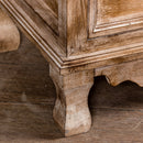 Farmhouse Wooden 2- Drawer Nightstand Side Table in Brown