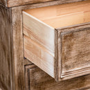 Farmhouse Wooden 2- Drawer Nightstand Side Table in Brown