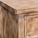 Farmhouse Wooden 2- Drawer Nightstand Side Table in Brown