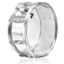 Metal Snare Drum by GRIFFIN | 14" x 5.5" inch Steel Chrome Shell | 8 Tuning Lugs & Snare Throw Off Strainer Set | Musical Instrument Kit & Drummers Key | Marching Percussion Hardware & Drum White Head