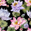 Contemporary Dark Wallpaper with Large Flowers Fashionable