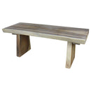 Haussmann Wood Natural Edge Bench 48 in x 18 x 18 in H KD Grey Oil