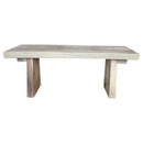 Haussmann Wood Natural Edge Bench 48 in x 18 x 18 in H KD Grey Oil