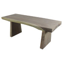 Haussmann Wood Natural Edge Bench 48 in x 18 x 18 in H KD Grey Oil